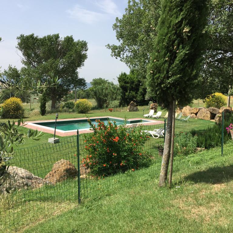 Villa Fonte all'Oppio con area piscina recintata Pienza Esterno foto