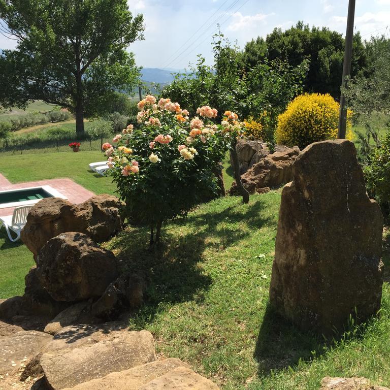 Villa Fonte all'Oppio con area piscina recintata Pienza Esterno foto