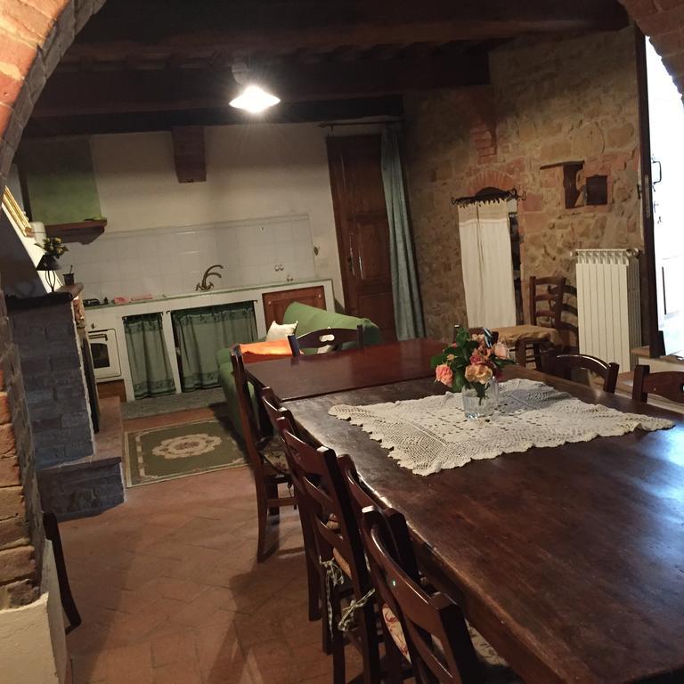 Villa Fonte all'Oppio con area piscina recintata Pienza Esterno foto